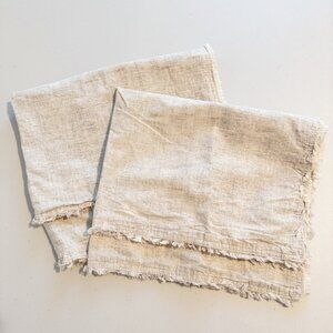 NEW Brielle Home Pillow Shams Set Bedding Decor Boho Bohemian Neutral Tan Beige